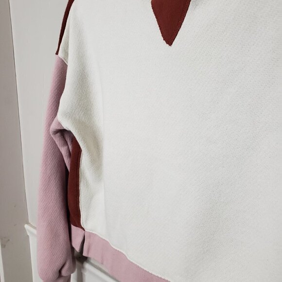 MADEWELL MWL Airyterry Hoodie Sweatshirt in Colorblock - Picture 3 of 8